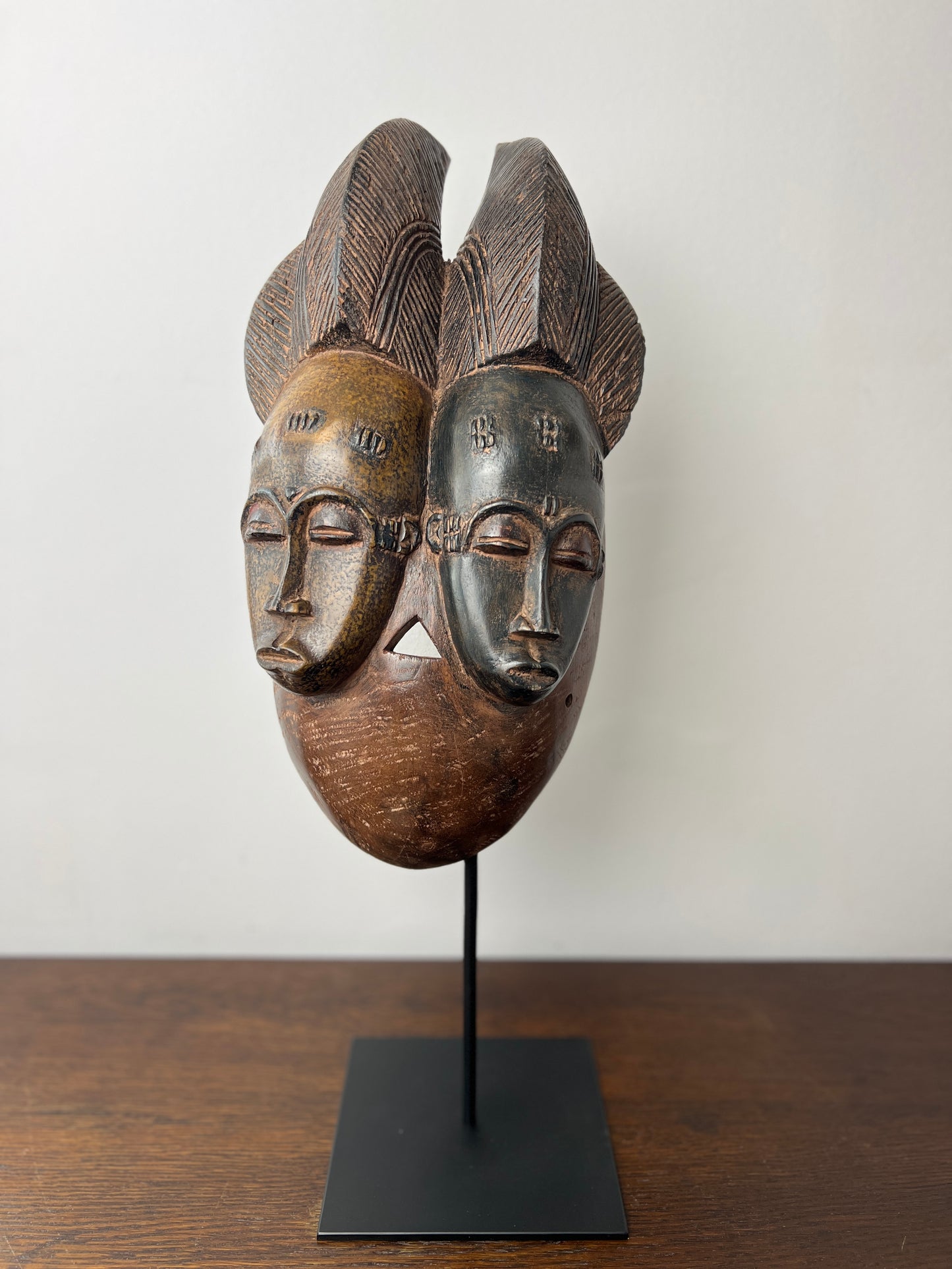 Baule Double Face Ceremonial Dance Mask Ivory Coast